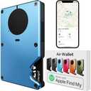 Air Wallet for Men with Built-in AirTag Chip, Works with Apple Find My (iOS Only), Track Your Wallets, Slim Minimalist Wallet for Men, RFID Mens wallet, Credit Card Holder (Sky Blue)