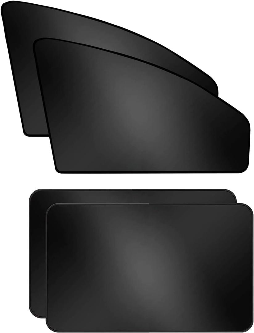 ZATOOTO Car Window Shades - 4 Pack Car Window Covers 99% UV Light Block Side Window Sun Shade Magnetic Curtains Keeps Cooler Privacy for Breastfeeding Taking a nap Camping