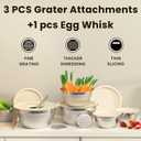 Mixing Bowls with Lids Set 10pcs | Stainless Steel Mixing Bowls with Graters and Egg Whisk,Nesting Bowls Set for Baking, Cooking, Meal Storage(1.2QT-5.5QT) (Khaki)