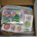 Yexiya 216 Pcs Christmas Stationery Party Favors Goodie Bag Stuffers Bulk Include Pencil Eraser Ruler Stamp Mini Notebook Treat Bag Sticker Gift Exchange Prizes Carnival Event