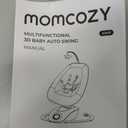 Momcozy CocoSway Electric Baby Swing for Infant, 180 Rotating Seat, 6 Parent-Like Sway Motions & 4 Speeds, Quiet Soothing, Remote Control, Machine-Washable Cover, Grey