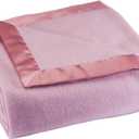 OakRidge Satin Fleece Blanket, Full/Queen, Twin or King Size 100% Polyester Lightweight Fabric, Rose