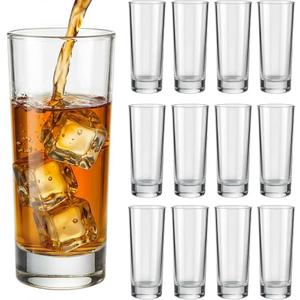 YULEER 12 Pack 2 OZ Tall Shot Glasses Bulk with Heavy Base, Clear Shot Glasses Set for Vodka Tequila Whiskey Liquor