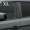 2PCS XL B-Pillar Vinyl Wrap Set 12.6"23.6" (Cut-to-Fit), Waterproof Car B Pillar Sticker Decal, Door Window Pillar Decals, Gloss Vinyl Car Wrap for SUVs Trucks Vans Vehicle (Flag Classic)