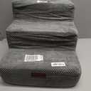 Dog Stairs for Small Dogs, 3-Step Non-Slip Pet Stairs for Couch Sofa and Chair, Dog Bed Stairs for Puppy, Older Cat,Grey,13.6" H