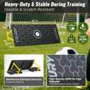 4-Angle Soccer Rebounder Board, Portable Soccer Rebound Wall for Passing, First Touch & Shooting Training, Heavy Duty HDPE Kick Back Trainer
