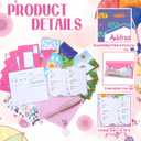 Fullhawl 51 Pcs Adventures at Camp Stationery Set Summer Camping Postcards Kit Letter Paper Envelope Sticker Postcard Camp Activity Journal Rubber Pencil(Happy Camper)