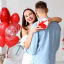 Huachi 2 Packs Valentine Headbands for Women Girls Cute Sweet Heart Top Knot Head Bands for Womens Hair Fashion Knotted Hair Accessories (Girly Pink)