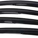 Window Visor Compatible with 2012-2018 Ford Focus, Acrylic Smoke Tinted Sun Rain Shade Guard Wind Deflector Air Vent by IKON MOTORSPORTS, 2013 2014 2015 2016 2017