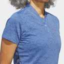 Adidas Womens Jacquard Golf Polo Shirt (Medium, Blue Fusion)