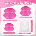 TrelaCo 6 Pcs Cupping Kit for Massage Therapy 3 Sizes Silicone Cupping Set Chinese Massage Therapy for Studio Household Cellulite Joint Pain Muscle Pain(Hot Pink)