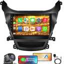 4+64GAndroid Car Radio for Hyundai Elantra 2014 2015 2016, 9"HD Touch Screen Car Stereo with Wireless Carplay&Android Auto, GPS /WiFi/Bluetooth 5.2/Backup Camera+MIC/DSP/HiFi/FM Radio/EQ/Mirror Link