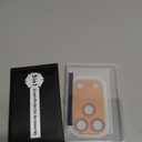 Uyiton Compatible with iPhone 17 Pro Max Camera Lens Protector - [Not Easy to Break][Strong Adsorption][Case-Friendly] Metal Tempered Glass Rear Camera Screen Cover - Cosmic Orange