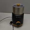 AMZCHEF 8-IN-1 Milk Frother and Steamer 550 Watts, 21 oz Split Stainless Steel Automatic Steamer, Milk's Warmer for Latte, Cappuccino, Hot and Cold Froth, Heated Milk, Hot Chocolate, Baby Food silver (Black)