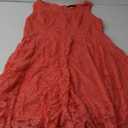 Meetjen Women's Lace Cocktail Party Dress 2025 Handkerchief Hem Bridesmaid Prom Formal Dresses for Wedding Guest (3X-Large, Coral)