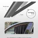 TPARTS Side Window Sun Shade for Tesla Model Y 2021-2026 (Including Model Y Juniper), Privacy Curtain Blinds Front & Rear Window Shade Blackout Drapes Set of 4 (Standard, Premium, Performance)