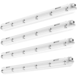 4FT LED Vapor Tight Lights, 60W 7800LM LED Vapor Proof Lights, 5000K, 0-10V Dimmable, IP65 Waterproof, AC 100-277V for Warehouse, Car Wash, Walk-in Freezer, Parking Garage, ETL Listed, 4 Pack