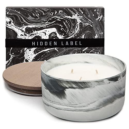 Hidden Label Scented Soy Candles, Large Candle 3 Wicks 14.8oz Mango Guava Ceramic Jar Lava Collection, Gorgeous Gifts for Birthday Thanksgiving Christmas