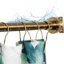 Artiwell Heavy Duty Shower Rod, Adjustable Shower Curtain Rod, Expandable 47-84 Inch, Permanent Mount Shower Rod, Never Rust Stainless Steel For Window Curtain and Closet, Champagne Bronze
