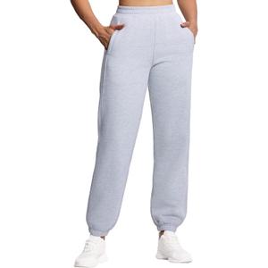 THE GYM PEOPLE Women's Fleece Sweatpants Warm Workout Joggers Pants with Pockets (Small, Grey)