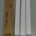 Large Cord Hider - 47in Wire Hiders for TV on Wall, Paintable Cable Hider, X-Large Cable Management Kit, Cord Hiding for Wall, W1.6in H0.8in White