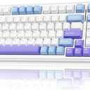 AULA F99 Wireless Mechanical Keyboard,Tri-Mode BT5.0/2.4GHz/USB-C Hot Swappable Custom Keyboard,Pre-lubed Linear Switches,Gasket Structure,RGB Backlit Gaming Keyboard for PC/Tablet/Xbox/PS4/PS5 (Blue&Purple&White)