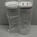 MR.SIGA 2 Pack Airtight Food Storage Container Set, BPA Free Kitchen Pantry Organization Canisters, One-handed Airtight Cereal Spaghetti Storage Containers, 2.1 L / 72oz, White