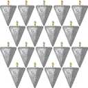Shimeyao 18 Pieces Pyramid Sinkers Fishing Weights Triangle Fishing Sinkers Rig Pyramid Sinker for Ocean Saltwater Surf Bass Casting Gear Tackle (5 oz)