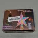 Christmas Tree Topper Star 11.8" PET Christmas Tree Topper Lighted with Remote Multicolour 20LED Lighted Treetop Decorate for Xmas Decorations Ornaments Holiday Party Indoor Decor