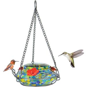 Nature's Way Bird Products GHF7 Hand Blown Illuminated Top Fill Hummingbird Feeder (16 oz Capacity, Multi) Nature's Way Bird Products GHF7 Hand Blown Illuminated Top Fill Hummingbird Feeder (16 oz Capacity, Multi)