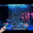 Submersible Bubble Aquarium LightMulticolor RGB Fish Tank Light with Remote & Adjustable Brightness for Pet Plants Grow - Waterproof Submersible Led Lights for 5-10In Saltwater Tanks