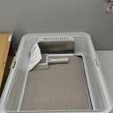 Stainless Steel Litter Box Extra Large for Big Cats Multi-Cats, Jumbo Extra Large Metal Cat Litter Box with High Sided Lid, Anti-Urine Leakage, Non-Stick,Include Litter Scoop