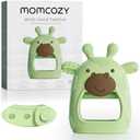 Amazon.com : Momcozy Baby Teether Toys | Baby Teething Toys | Baby Teething Relief | Food Grade Silicone Teether Baby Toys | Baby Teether 0-6 Months | Teething Toy 6-12 Months | Baby Essential | Green : Baby