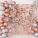 Kate Square Rose Gold Sequin Panels 36PCS for 6FTX6FT Shimmer Wall Backdrop Decoration Birthday Wall