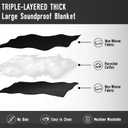2PCS Large Sound Dampening Blanket,96" x 80" Sound Absorbing Studio Blanket,Noise Cancelling Studio Acoustic Blanket Curtain/Light Blocker/Moving Blanket, 2 Pack