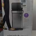 EKO Madison Matte Stainless 50 Liter/13.2 Gallon Step Trash Can w/Inner Liner - Fingerprint Resistant Finish