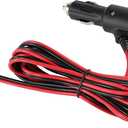 SPARKING 12Volt Fused Cigarette Lighter with On Off Switch - 10FT Led Light 15amp Male Plug with Bullet Terminal, Cooler Cigarette Plug Replacement with Lead