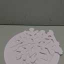 Lallisa 12" Snowflake Frozen Cake Stand White 3D Snowflake PVC Cake Decorations with Engraved Snow Themed Holder Winter Dessert Stand Centerpieces for Frozen Winter Birthday Party Supplies