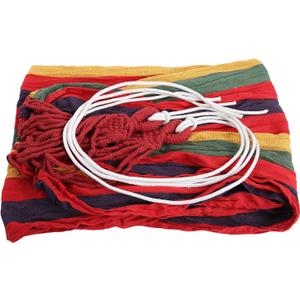 01 Camping Hammock, Durability Single Double Hammock for Traveling Hiking (Color Bar Red)