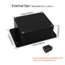 Junction Box IP65 Waterproof Dustproof ABS Plastic Universal Electric Project Enclosure with Fixed Ear Black External Size 4.5x3.5x2.2 inch (2pc)