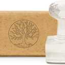 CRASPIRE Handmade Soap Stamp Tree of Life Acrylic Soap Stamp with Handle 1.57 Embossing for Cookie Clay Pottery Biscuits Gummier DIY Arts Crafts Making