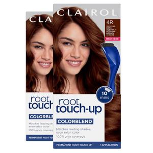 Clairol Root Touch-Up by Nice'n Easy Permanent Hair Dye, 4R Dark Auburn/Reddish Brown Hair Color| 100% Gray Coverage | Easy Brush Application | Matches Professional Salon Shades | Pack of 2