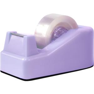 1Pcs Desktop Tape Dispenser Adhesive Roll Holder with Weighted Nonskid Base, Purple (Tape not Included)
