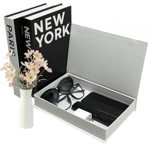 ZEMRTWAY 3 Pieces Decorative Books, Faux Books with Hidden Storage, Aesthetic Decor for Bookshelf Coffee Table, Decorative Book Boxes, Hollow Fake Book for Living Room