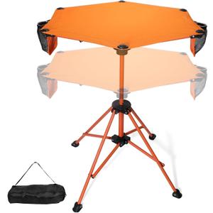 Lightweight Folding Bar Height Table, 36 Inch, Adjsutable Height & Cup Holder  Collapsible, Portable, Compact with Carry Bag for Lawn BBQ, Lounge, Picnic, Camping and Travel