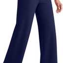 G4Free EverGoing Wide Leg Ankle Pants for Women 7/8 Length Yoga Dress Pants High Waist Stretch with Pockets Casual Work