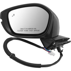 Left Driver Side Mirror Compatible with Civic Touring 2022-2025 Heated Blind Spot Monitoring Turn Signal Light Power Adjusted 76258-T20-A31 HO1320352, 8 PINS