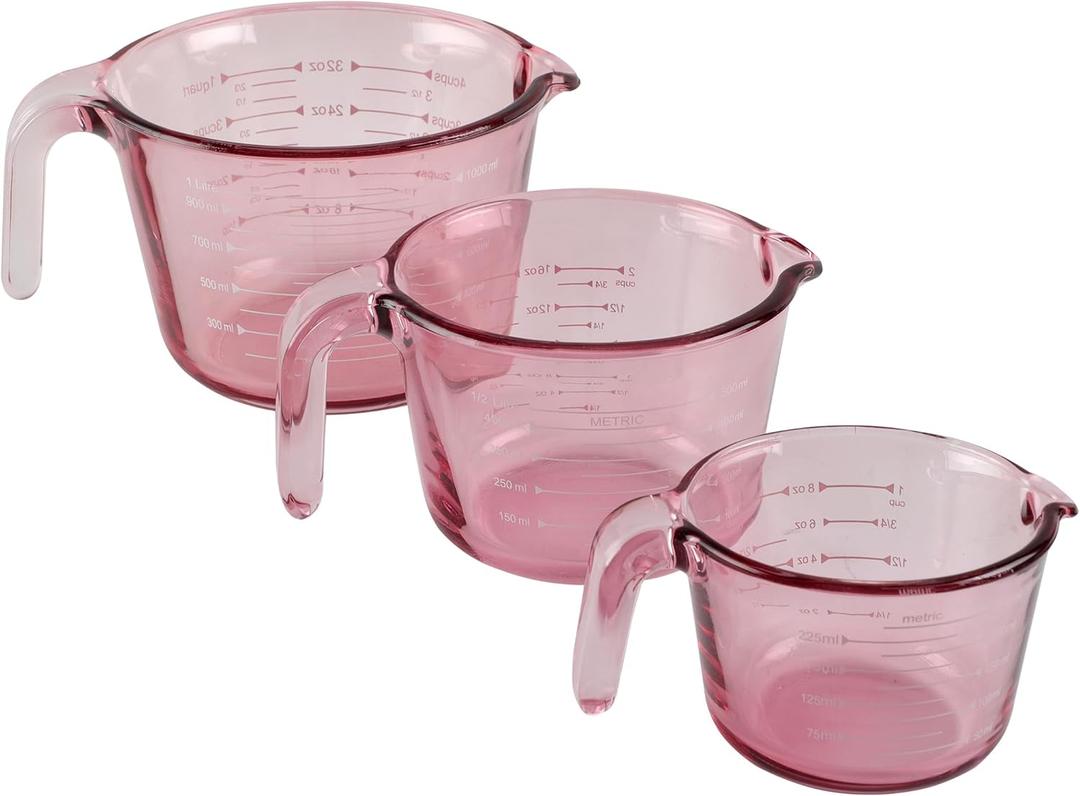 COOK WITH COLOR Glass Measuring Cups - Ideal for Cooking and Baking, Purple