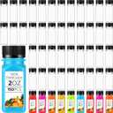 Sliner 150 Pcs 2oz Clear Plastic Bottles Mini Juice Bottle with Screw Lid Small Empty Reusable Liquid Vial Freezer Beverage Container Leak Proof for Juice Milk Water