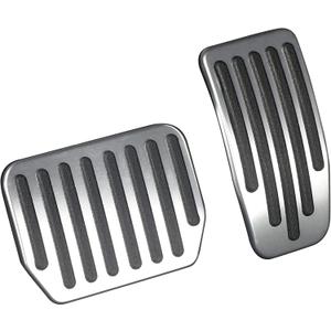 Foot Pedal Pads Set for Tesla Model 3 Model Y, Non-Slip Performance Aluminum Car Accessories Brake & Accelerator Pedal Covers for Model 3/Y (Silver)